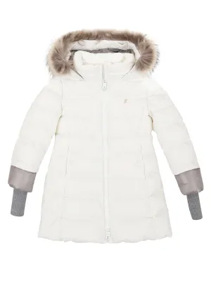 Herno Kids Fur Trimmed Hooded Puffer Coat