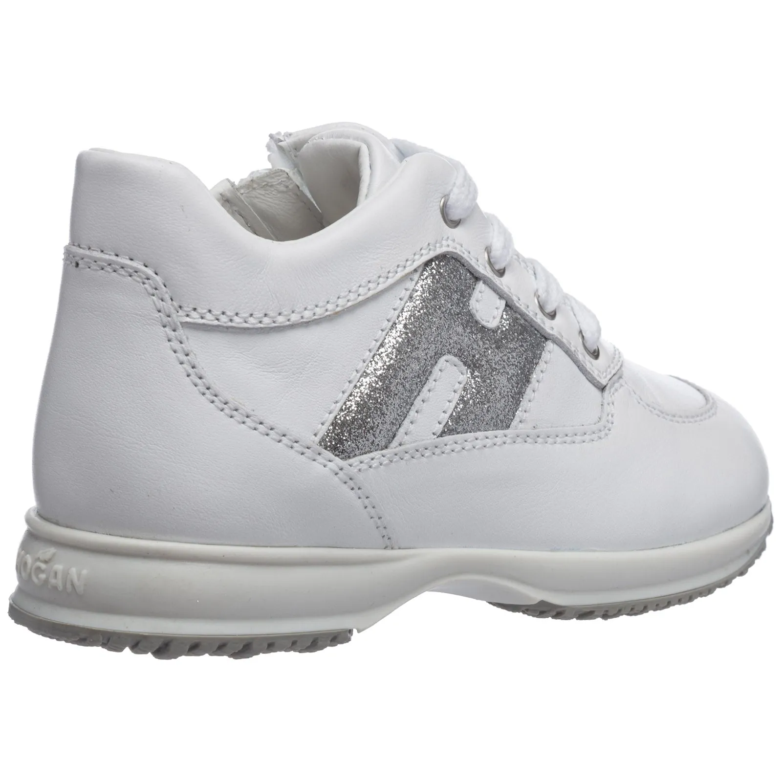 Hogan Kids Glittered Logo Sneakers