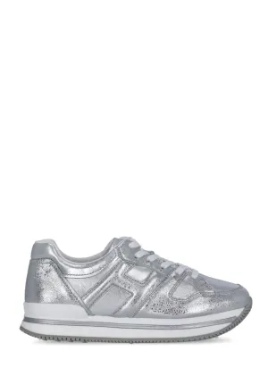 Hogan Kids Glittered Low-Top Sneakers