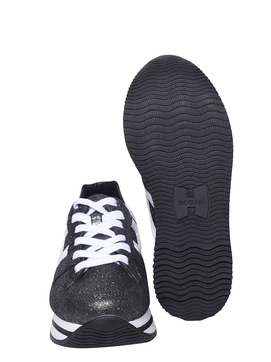 Hogan Kids Glittered Low-Top Sneakers