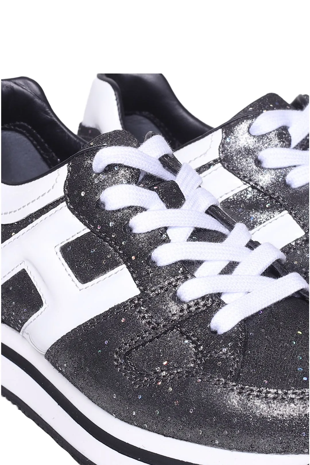 Hogan Kids Glittered Low-Top Sneakers