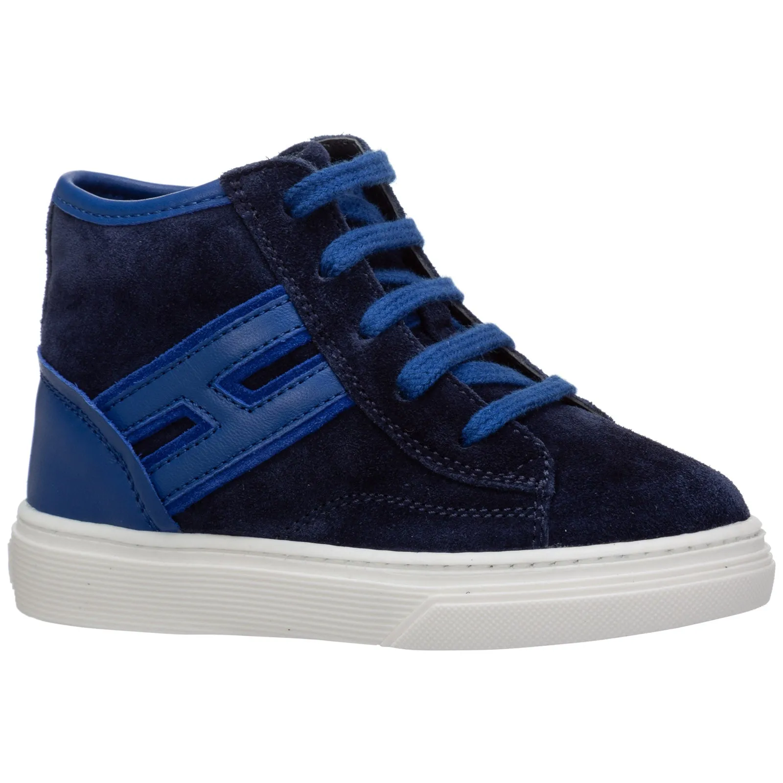 Hogan Kids Logo Detailed High-Top Sneakers