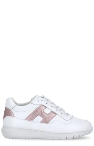 Hogan Kids Logo Detailed Low-Top Sneakers