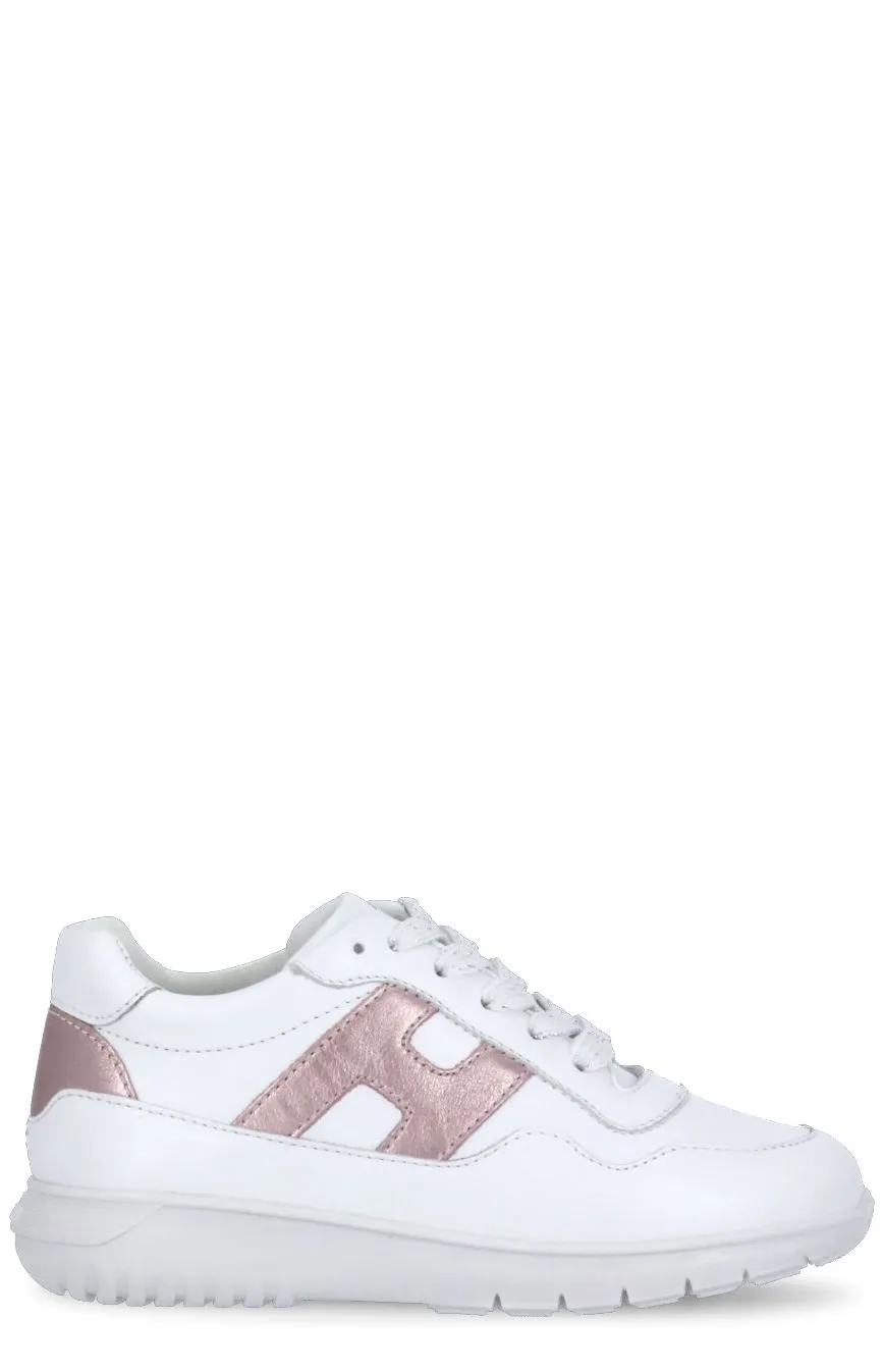 Hogan Kids Logo Detailed Low-Top Sneakers