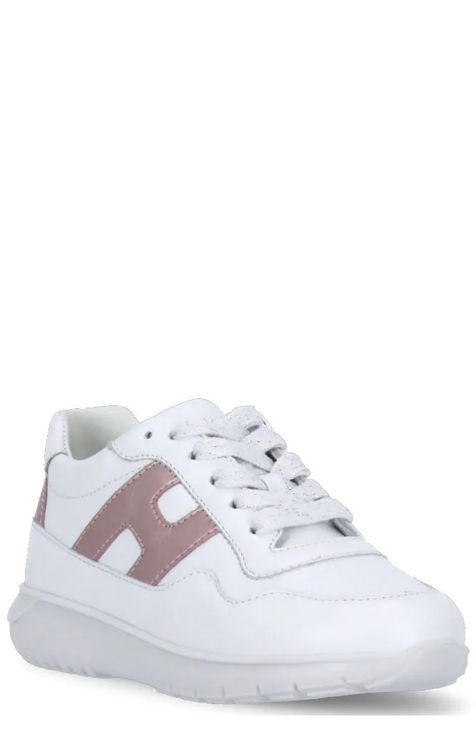 Hogan Kids Logo Detailed Low-Top Sneakers