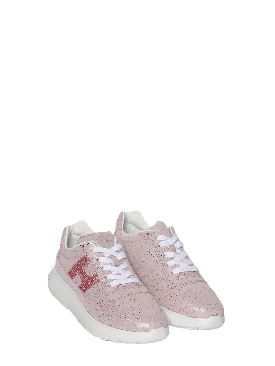 Hogan Kids Logo Detailed Sneakers