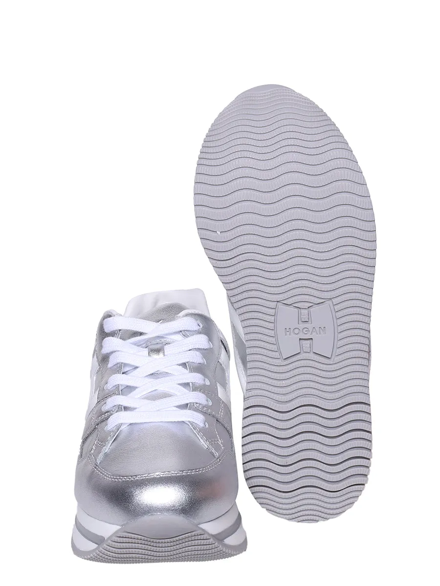 Hogan Kids Metallic Effect Low-Top Sneakers