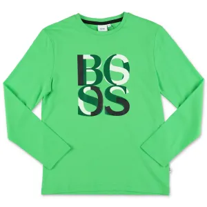 Hugo Boss Kids Logo Printed Long Sleeve T-Shirt