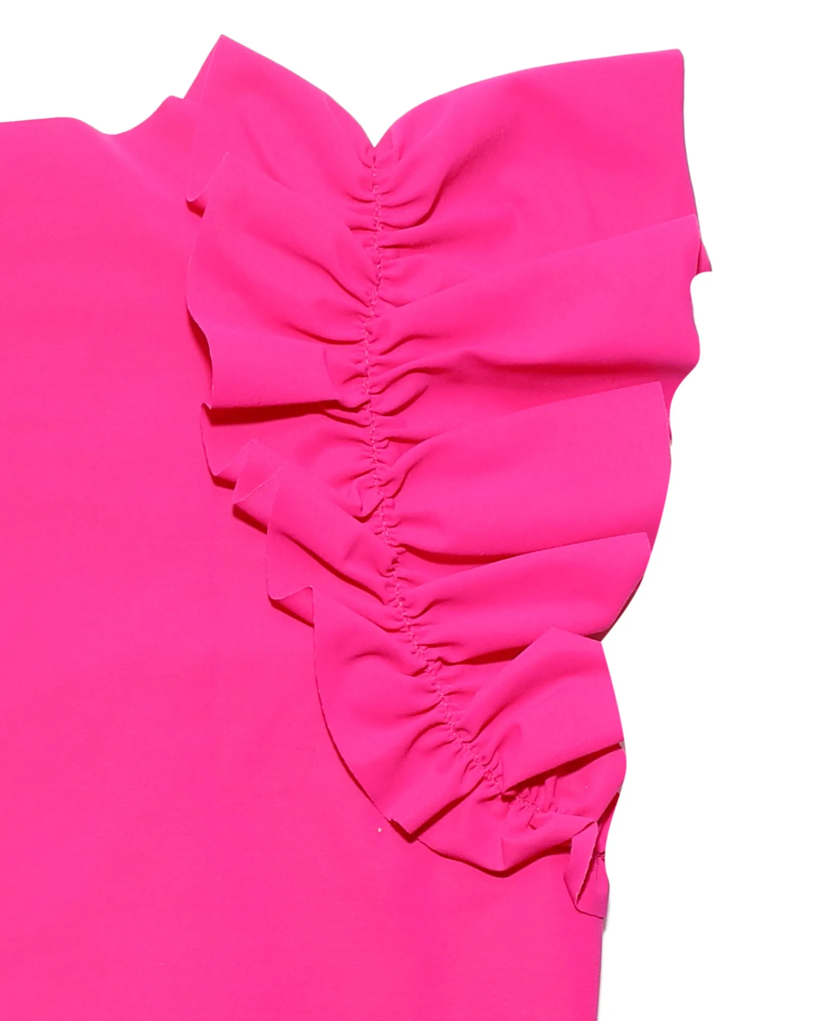 Il Gufo Ruffled Short Sleeved Crewneck Top