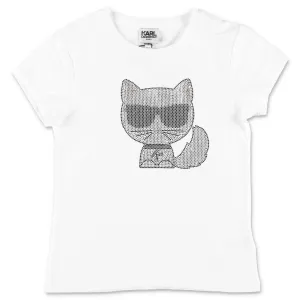Karl Lagerfeld Kids Ikonik Choupette Crewneck T-Shirt