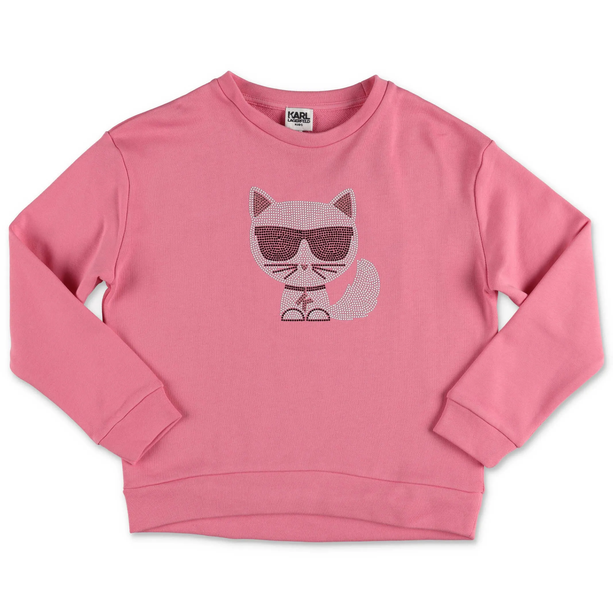 Karl Lagerfeld Kids K/Choupette Crystal Embellished Sweatshirt
