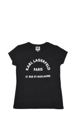 Karl Lagerfeld Kids Logo Print Crewneck T-Shirt