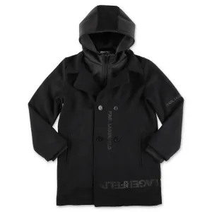 Karl Lagerfeld Kids Logo Printed Hooded Parka