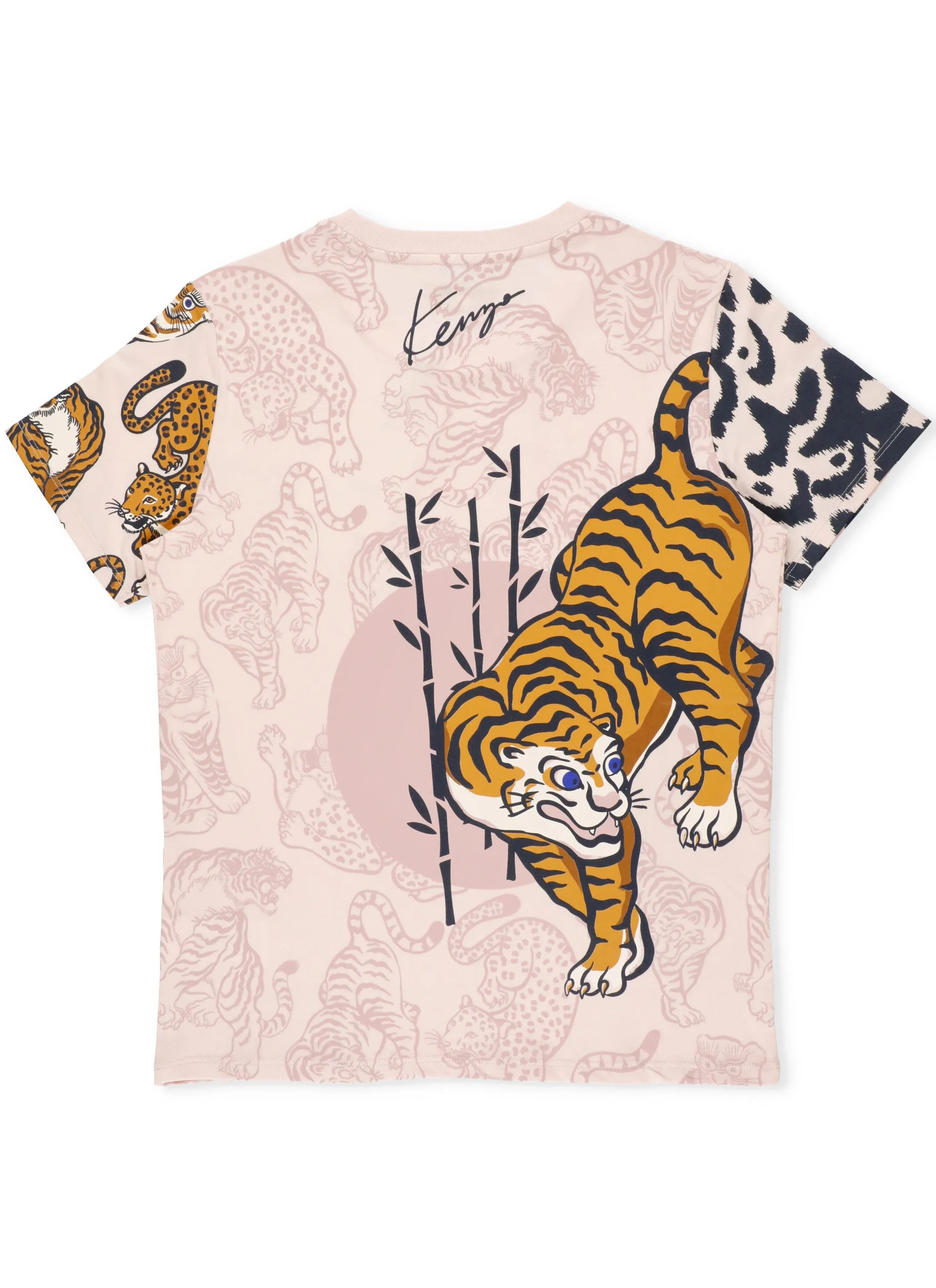 Kenzo Kids Animal Printed Crewneck T-Shirt