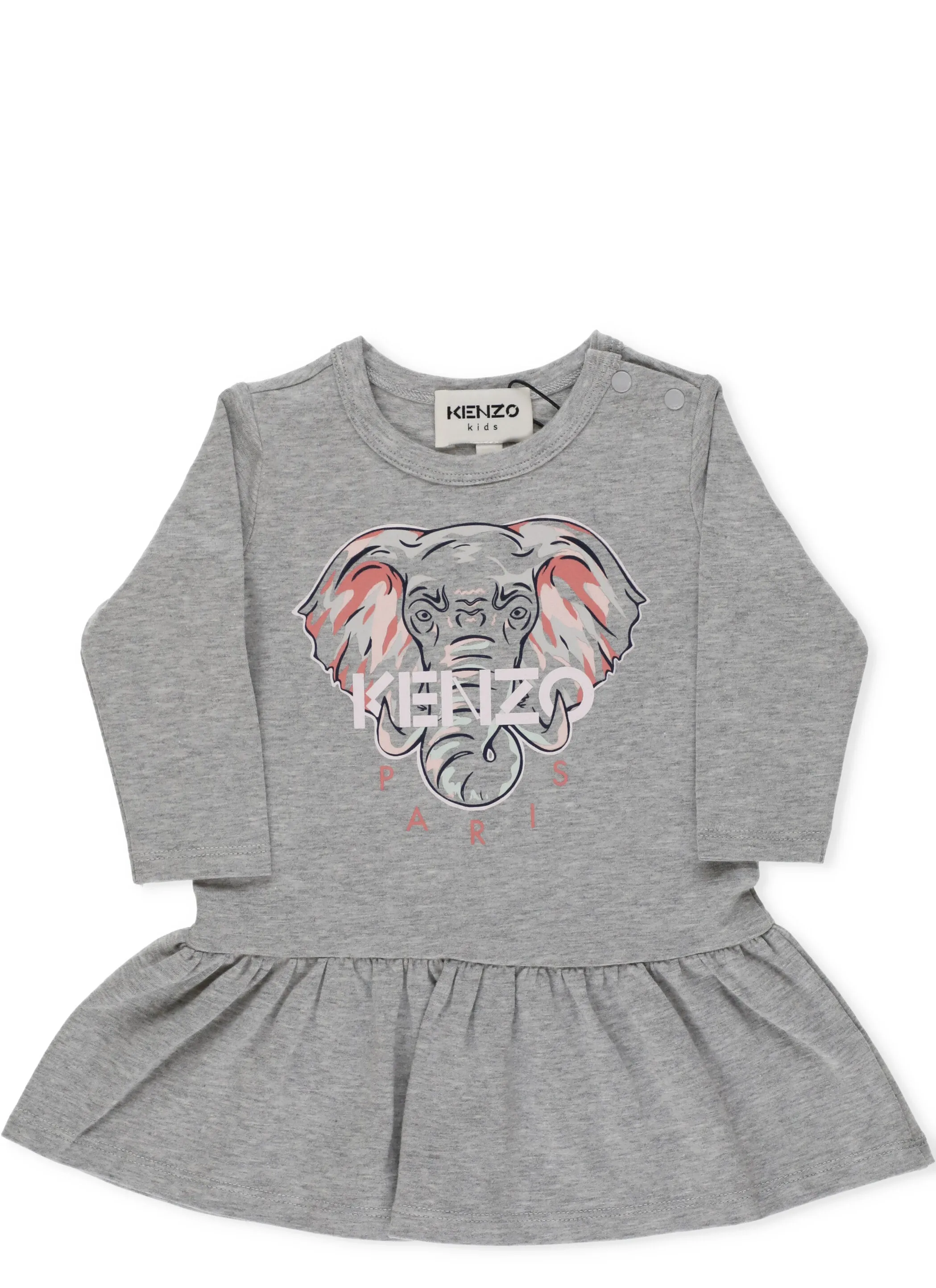Kenzo Kids Elephant Logo Printed Dress