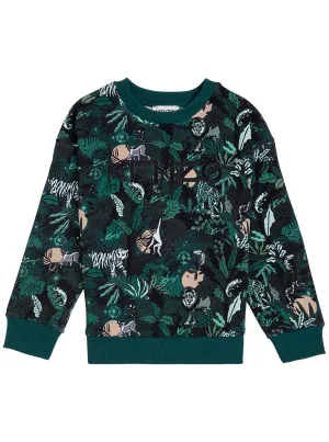 Kenzo Kids Logo Embroidered Crewneck Sweatshirt