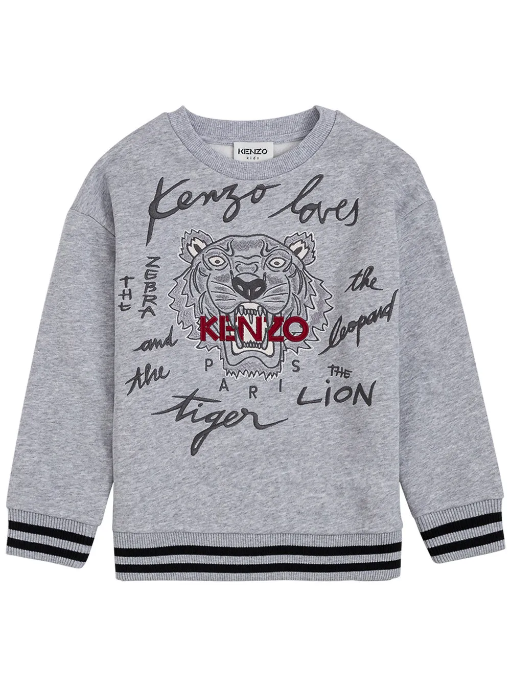Kenzo Kids Logo Embroidered Crewneck Sweatshirt