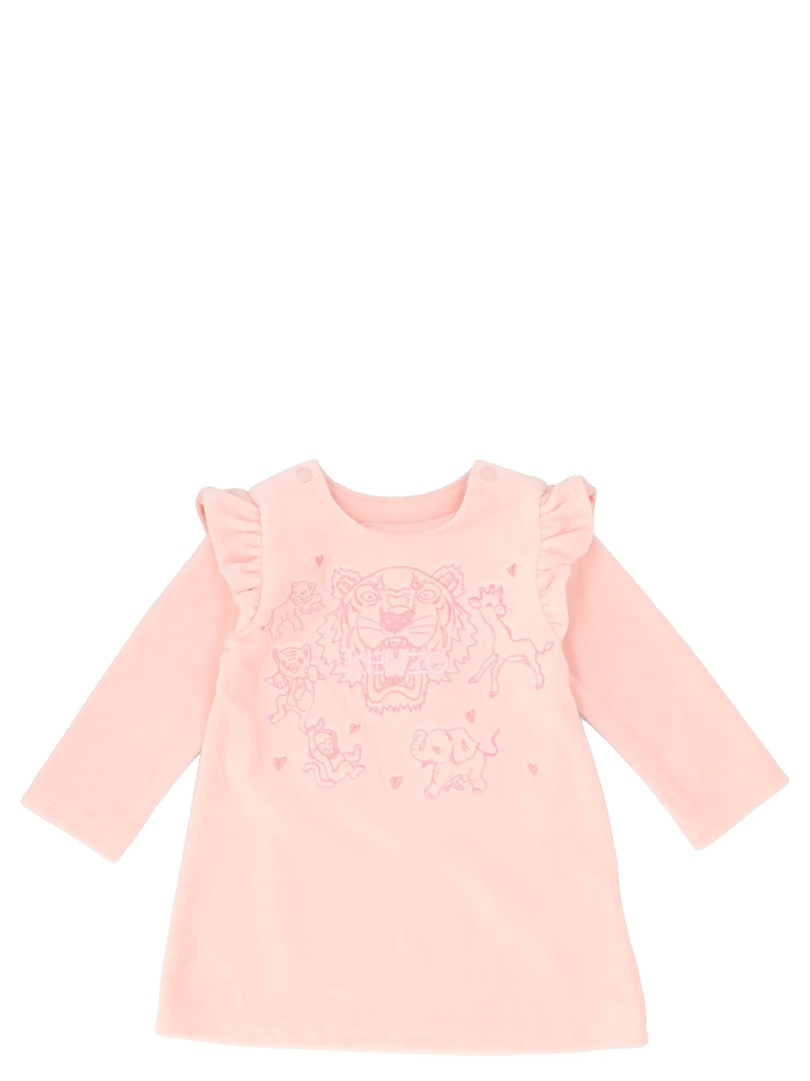 Kenzo Kids Logo Embroidered Dress And Leggings Set