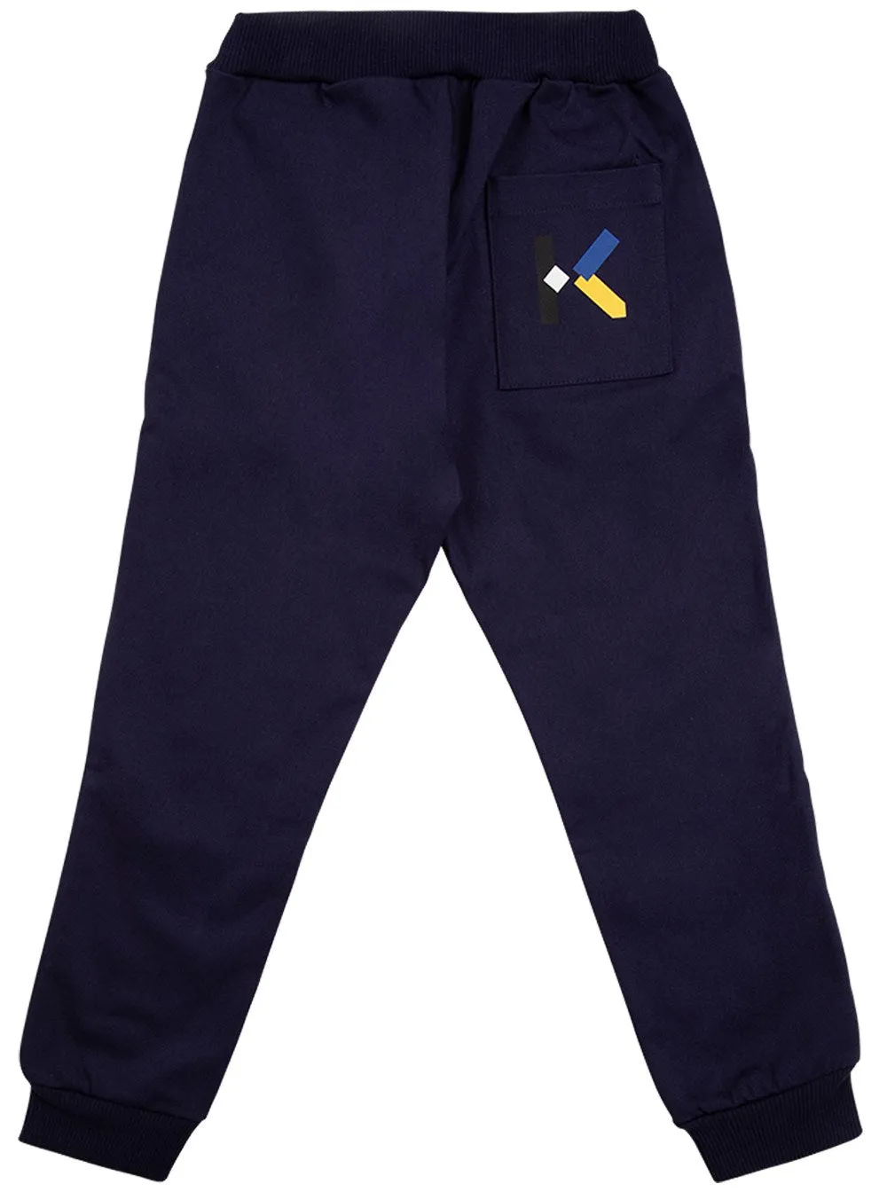 Kenzo Kids Logo Patch Quilted Track Pants