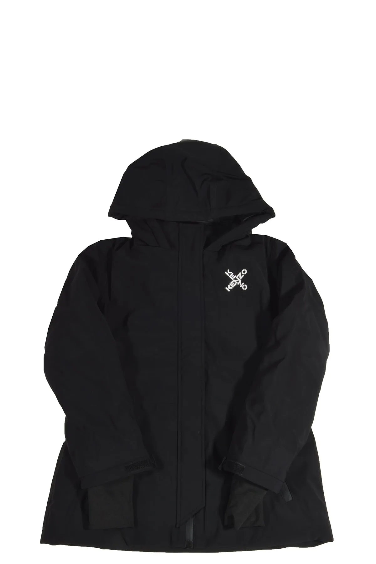 Kenzo Kids Logo Printed Hooded Zipped Jacket