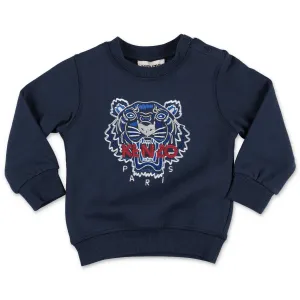 Kenzo Kids Tiger Embroidered Crewneck Sweatshirt