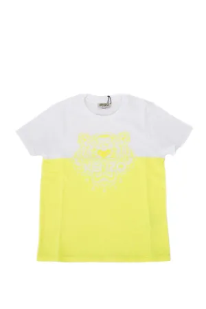 Kenzo Kids Tiger Printed Two-Toned T-Shirt