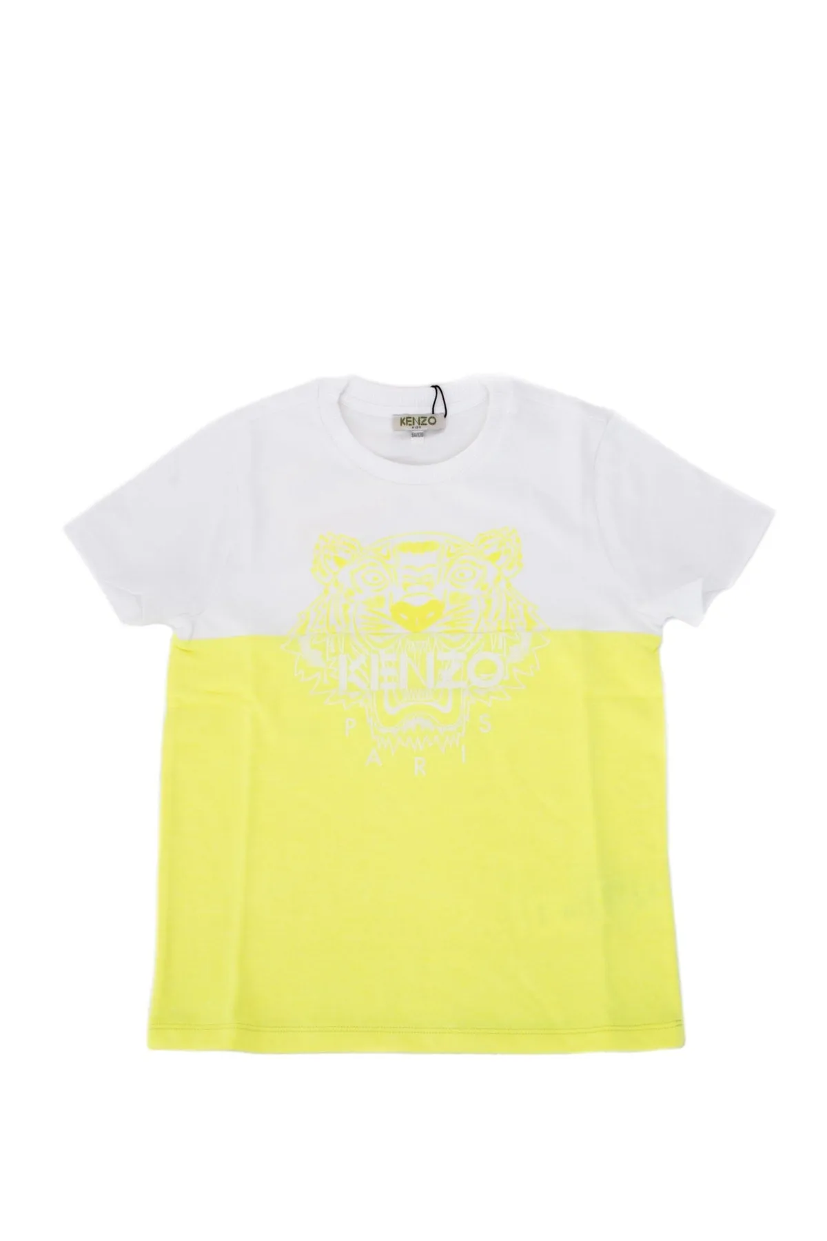 Kenzo Kids Tiger Printed Two-Toned T-Shirt