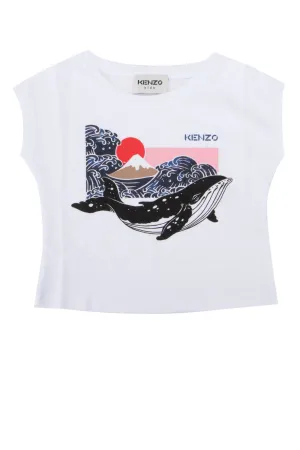 Kenzo Kids Whale Printed T-Shirt