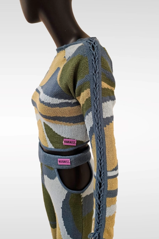 Knitwear Top & Pants Set  BLUE/ MIXED