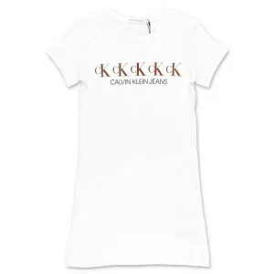 lvin lin Kids Logo Printed T-Shirt Dress