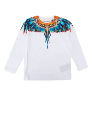 Marcelo Burlon County Of Milan Kids Wings Printed Long Sleeve T-Shirt