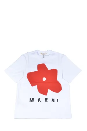Marni Kids Logo Print Crewneck T-Shirt