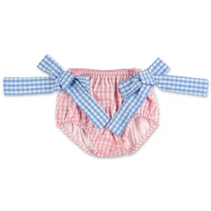 Mc2 Saint Barth Kids Bow Detail Gingham Swim Shorts