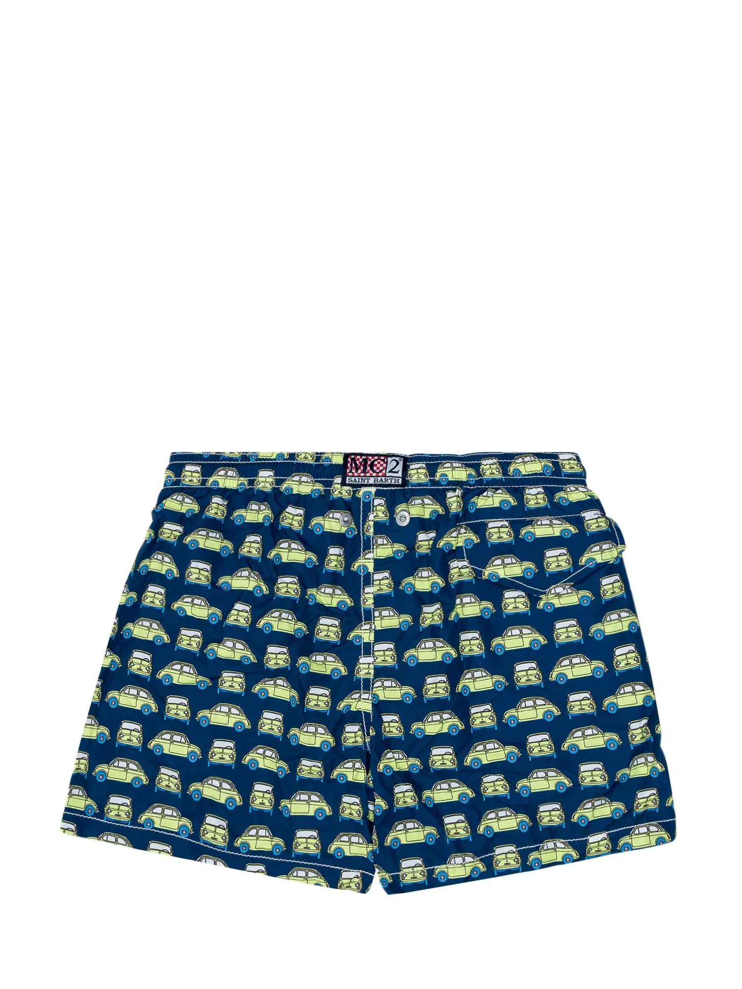 Mc2 Saint Barth Kids Car Printed Swim Shorts