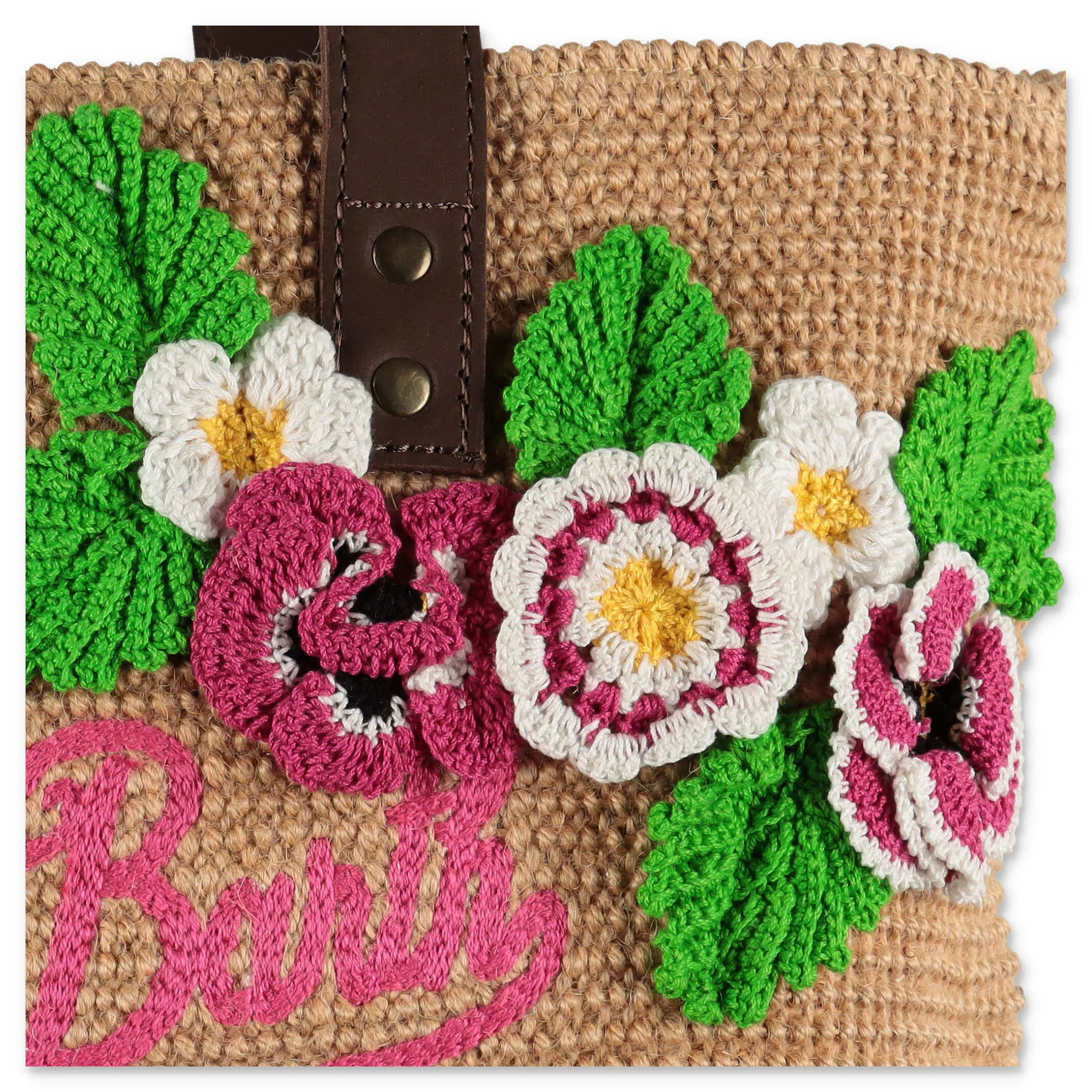 Mc2 Saint Barth Kids Helene Flower Detail Tote Bag