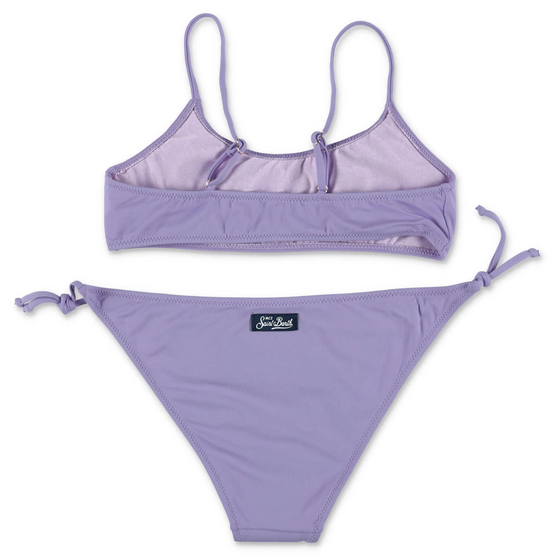 Mc2 Saint Barth Kids Jaiden Glitter Logo Bikini Set