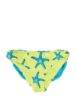 Mc2 Saint Barth Kids Starfish Printed Bow Detail Bikini Bottoms