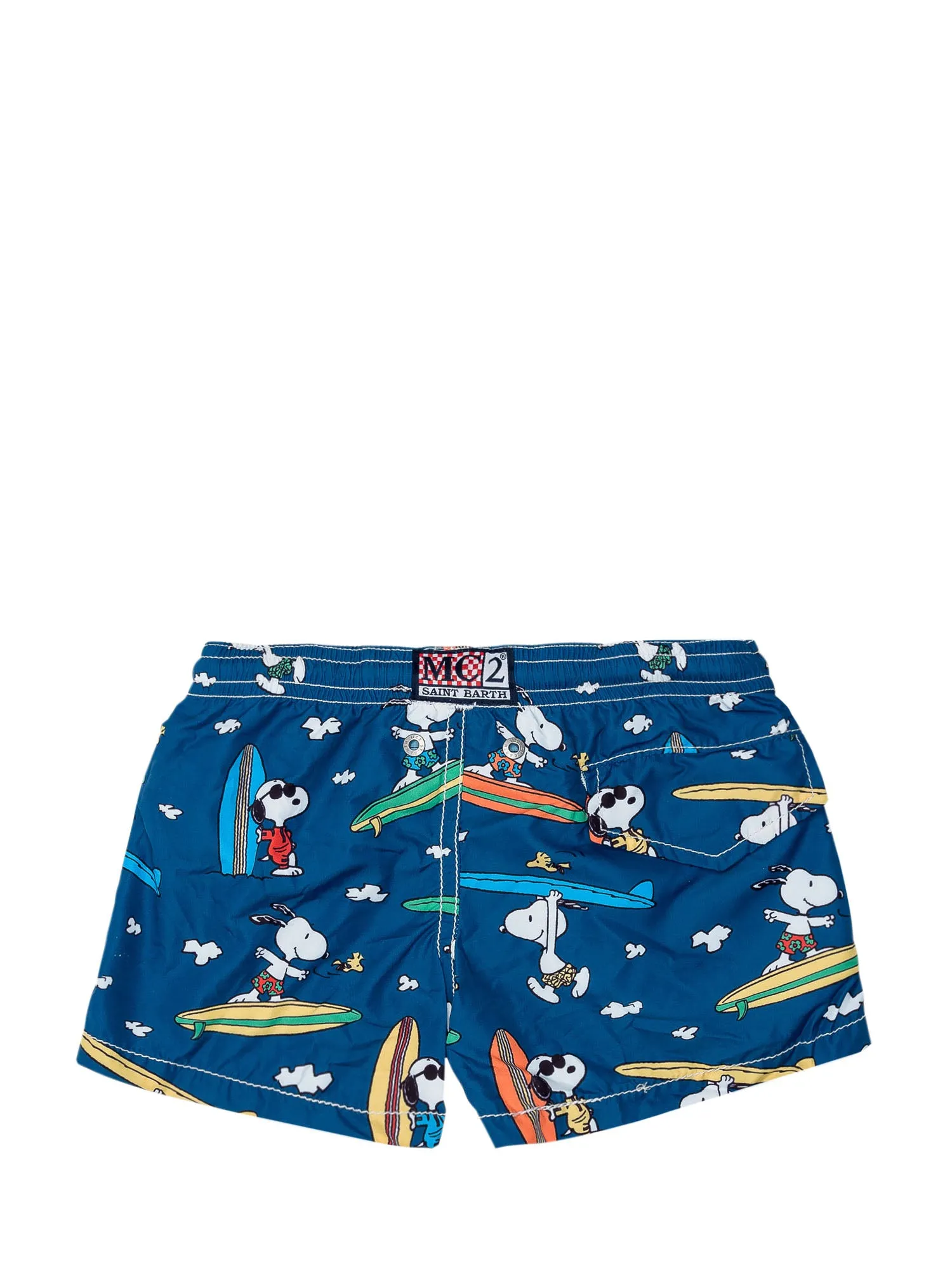 Mc2 Saint Barth Kids Surfing Snoopy Printed Swim Shorts
