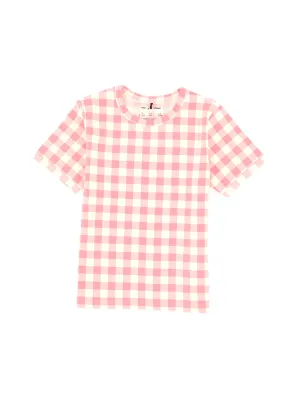 Mini Rodini Gingham Crewneck T-Shirt