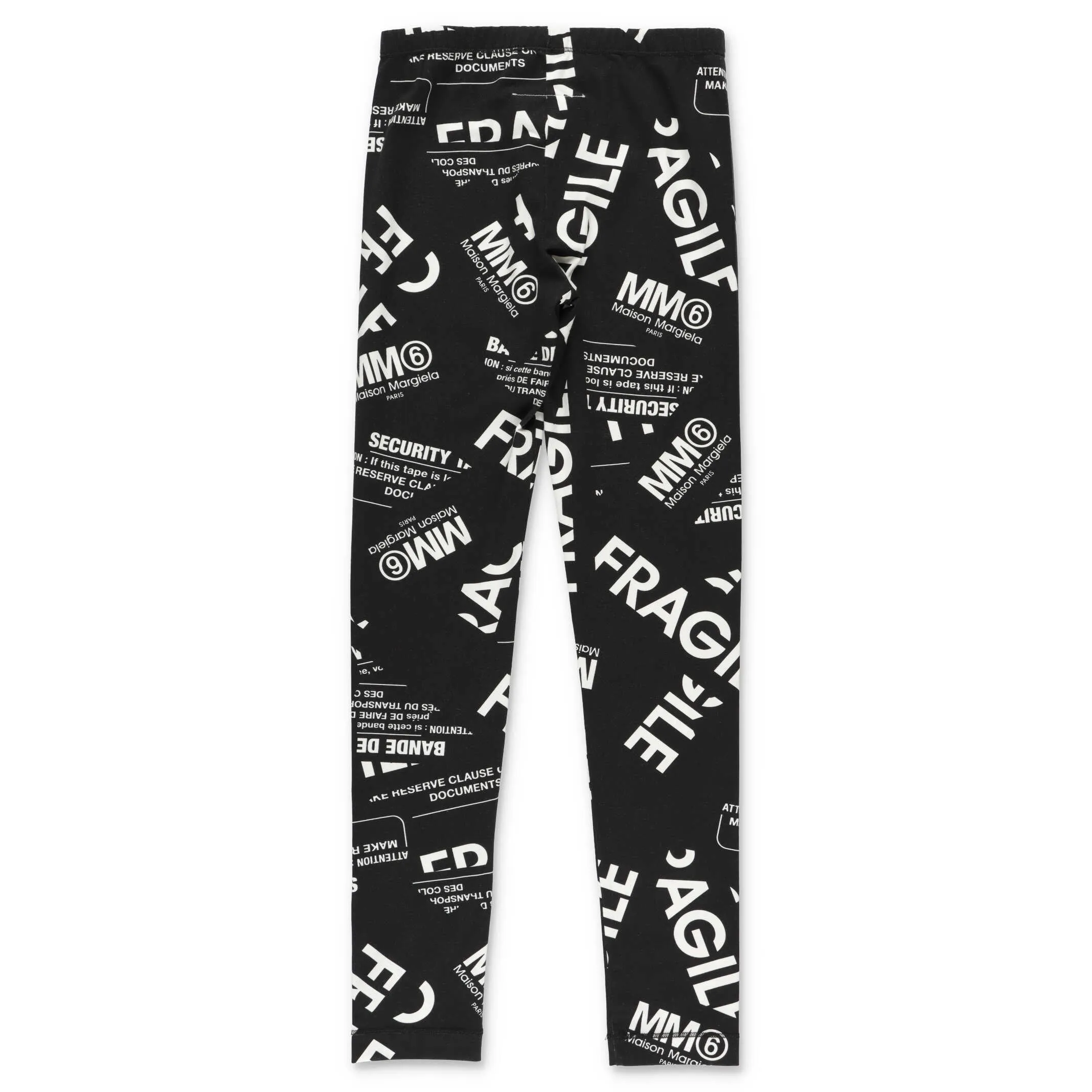 MM6 Maison Margiela Kids Allover Fragile Printed Leggings