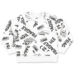 MM6 Maison Margiela Kids Allover Fragile Printed Sweatshirt