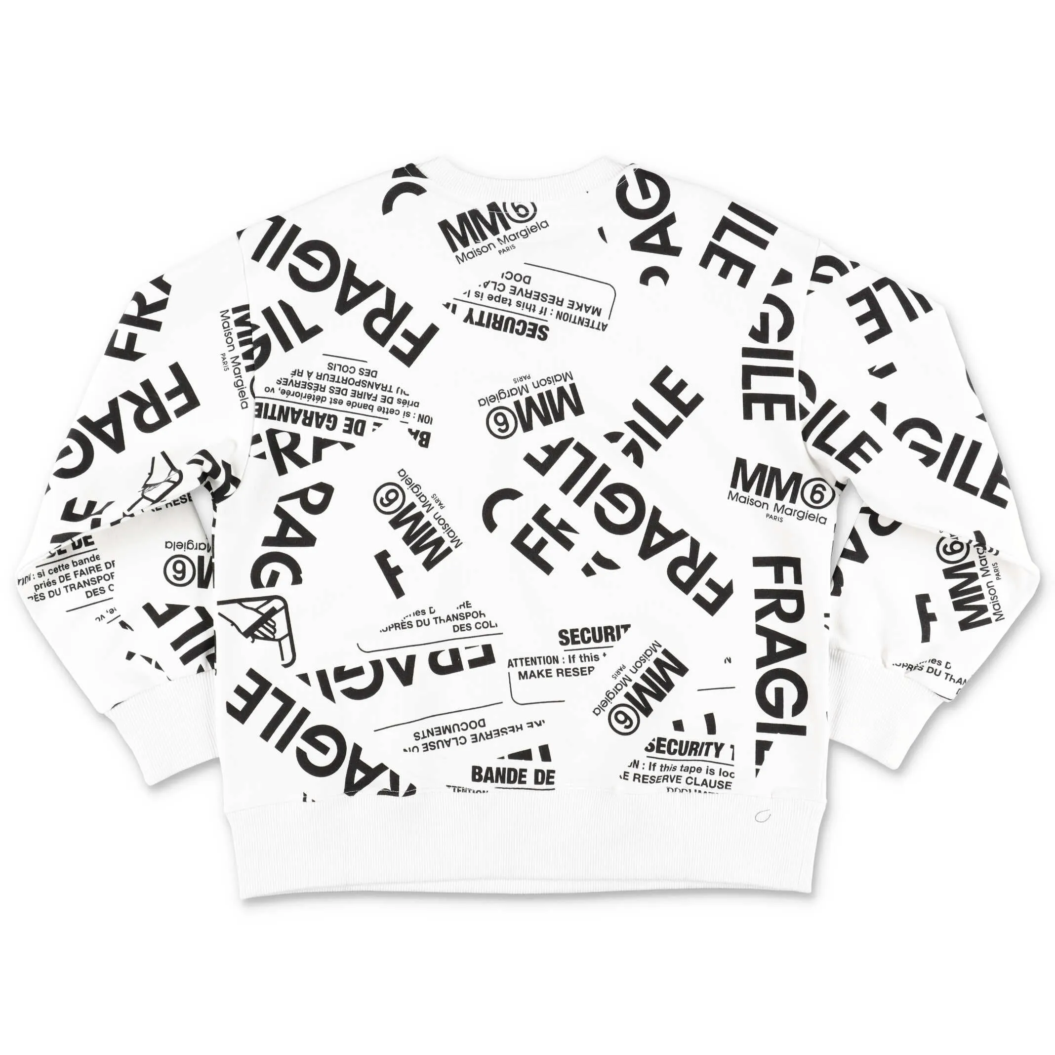 MM6 Maison Margiela Kids Allover Fragile Printed Sweatshirt