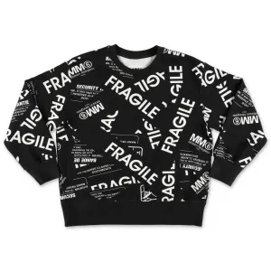 MM6 Maison Margiela Kids Allover Fragile Printed Sweatshirt