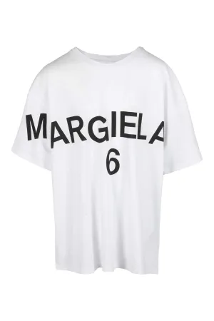 MM6 Maison Margiela Kids Logo Printed Crewneck T-Shirt