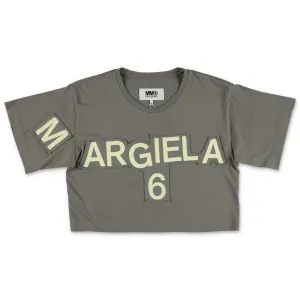 MM6 Maison Margiela Kids Logo Printed Crewneck T-Shirt