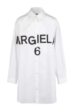 MM6 Maison Margiela Kids Logo Printed Long-Sleeved Shirt
