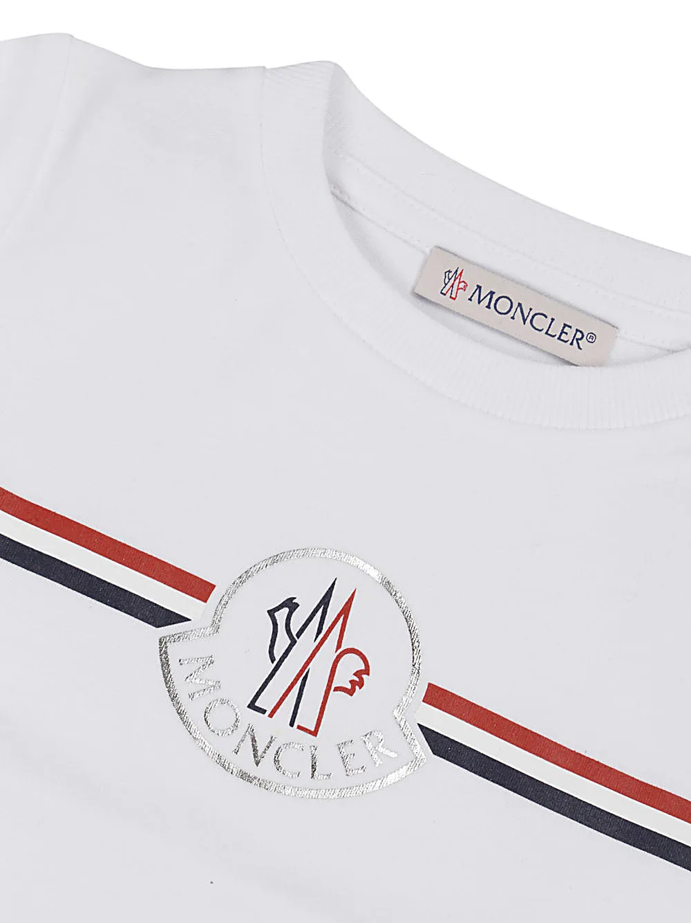Moncler Enfant Logo Patch Crewneck T-Shirt