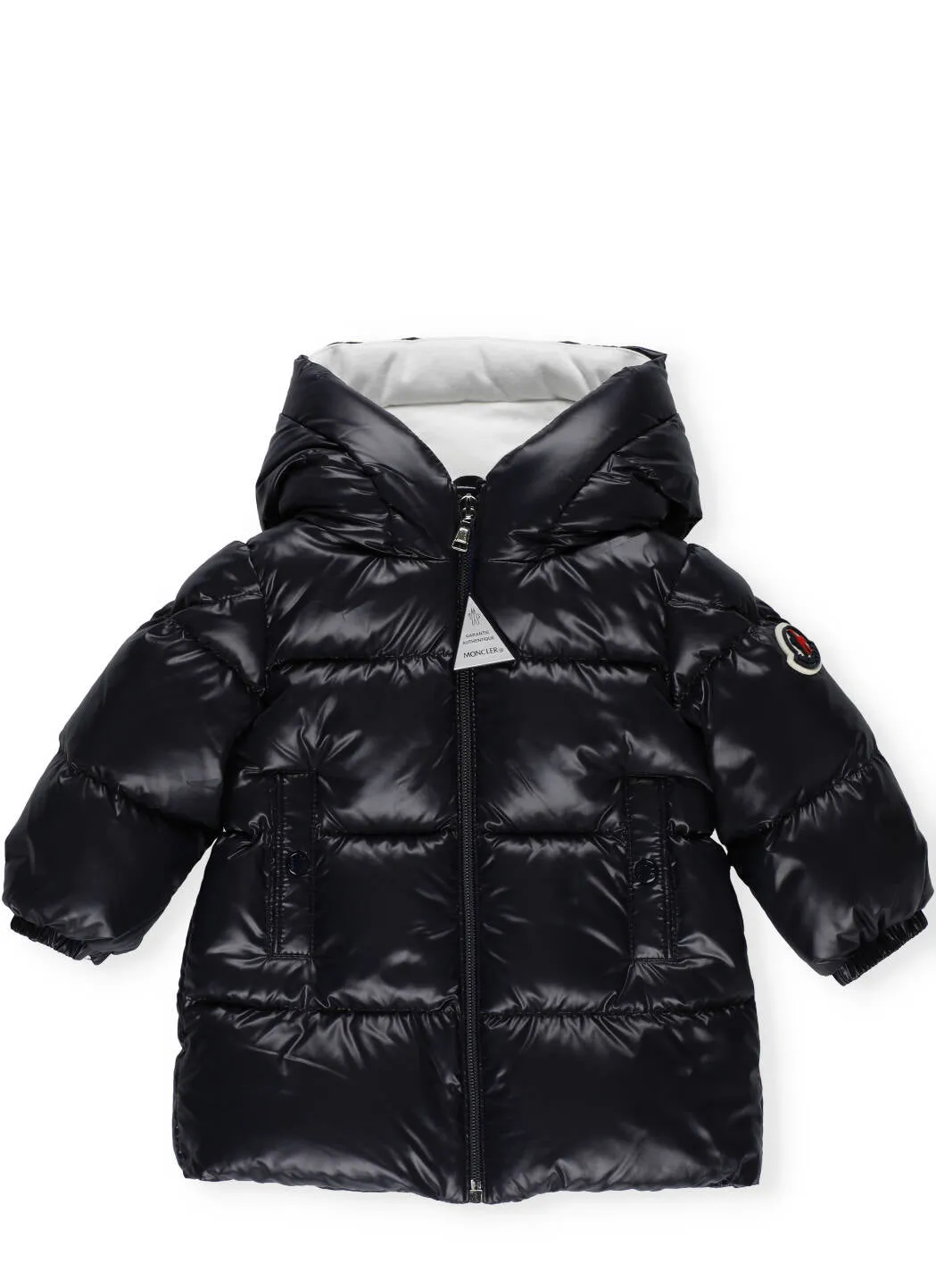 Moncler Enfant Logo Patch Hooded Coat