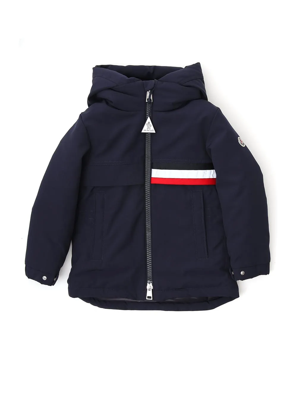 Moncler Enfant Logo Patch Hooded Coat