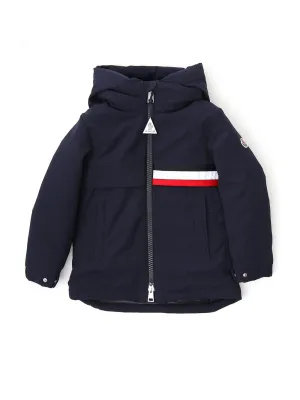 Moncler Enfant Logo Patch Hooded Coat